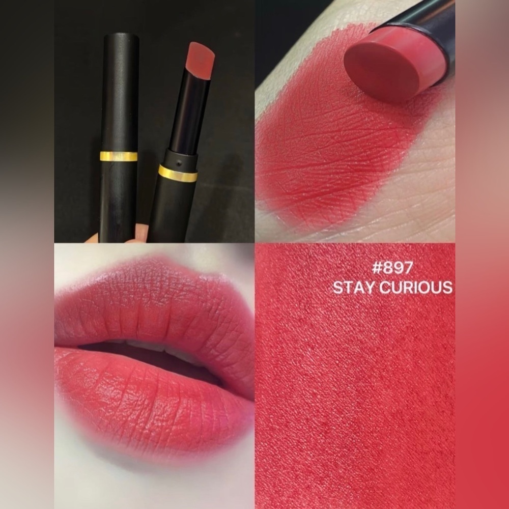 NEW Mac Powder Kiss Velvet Blur Slim Moisturizing Matte Lipstick #897 - Picture 6 of 6